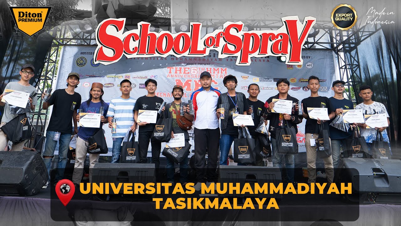 SCHOOL OF SPRAY AT UNIVERSITAS MUHAMMADIYAH TASIKMALAYA | DITON PREMIUM