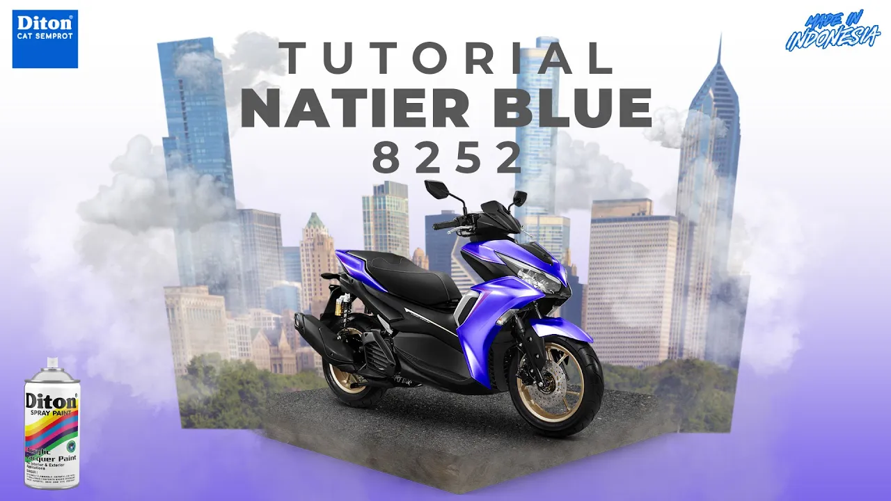 VIRAL WARNA NATIER BLUE 8252 | VIDEO TUTORIAL DITON SPRAY PAINT