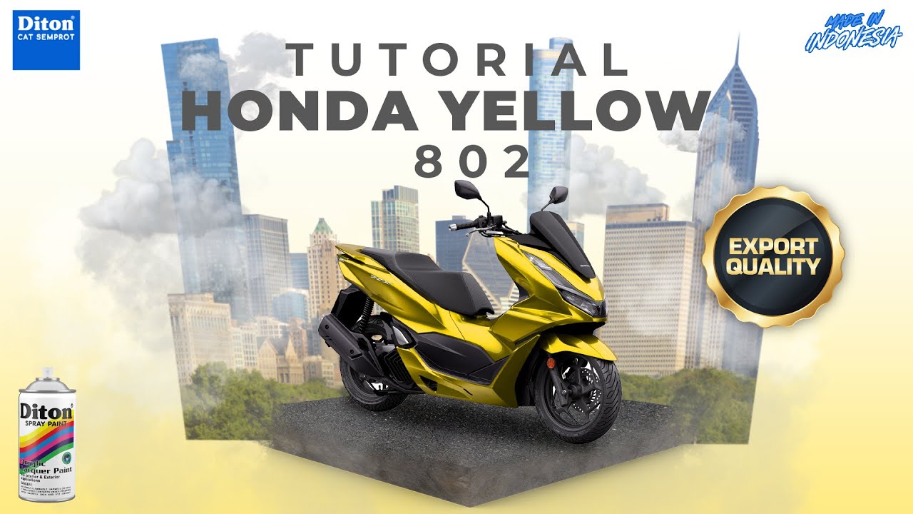 VIRAL WARNA HONDA YELLOW 802 | VIDEO TUTORIAL DITON SPRAY PAINT