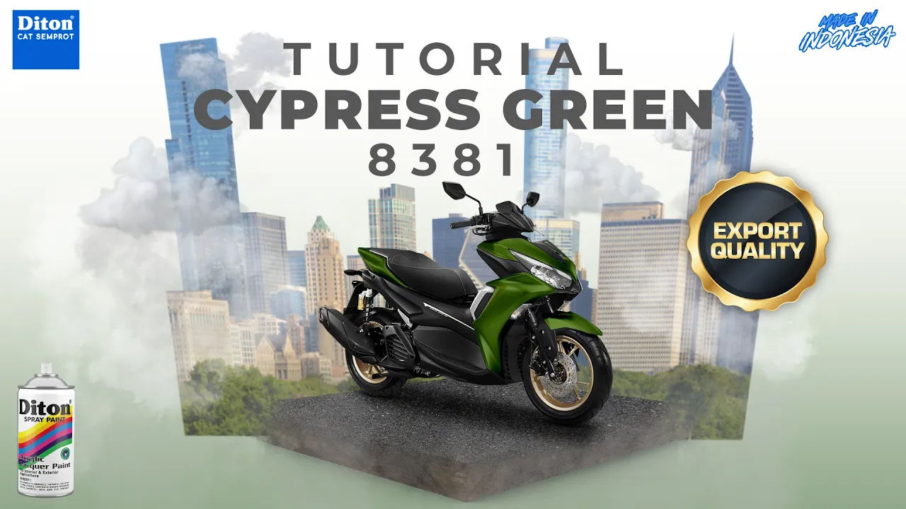 VIRAL WARNA CYPRESS GREEN 8381 | VIDEO TUTORIAL DITON SPRAY PAINT