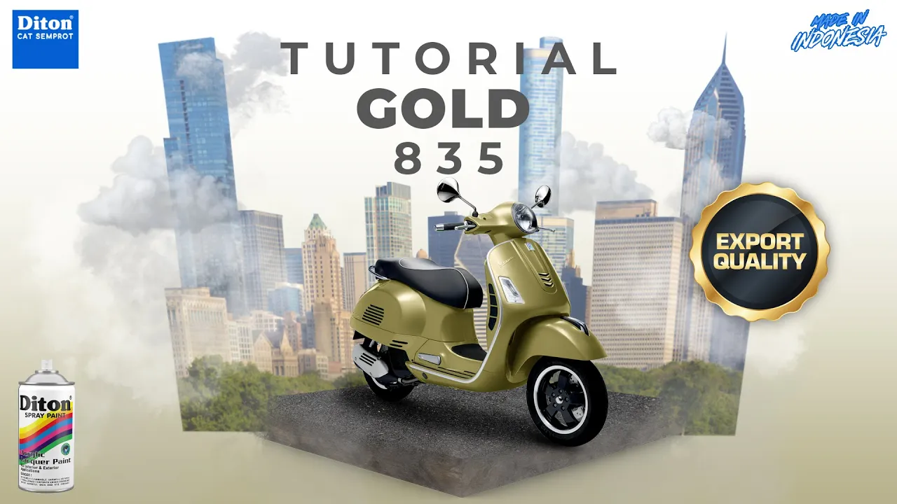 VIRAL WARNA GOLD 835 | VIDEO TUTORIAL DITON SPRAY PAINT