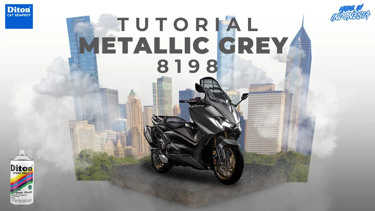 VIRAL WARNA METTALIC GREY 8198 | VIDEO TUTORIAL DITON SPRAY PAINT