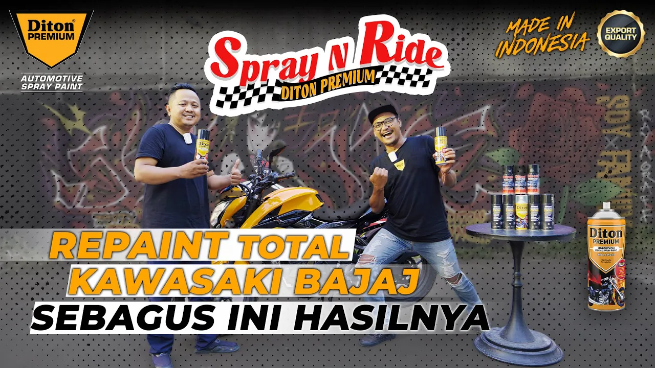 GAK NYANGKA HASILNYA SEBAGUS INI! VIRAL REPAINT TOTAL KAWASAKI BAJAJ | SPRAYN'RIDEEPS.6