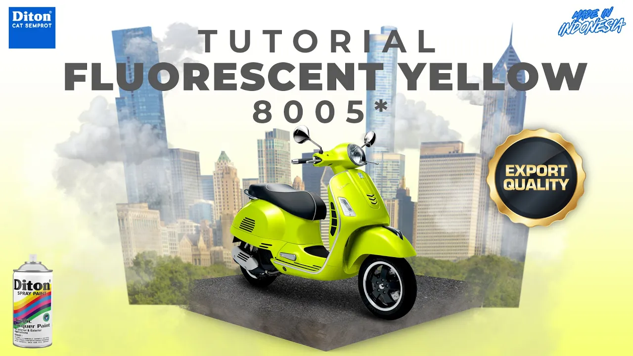 VIRAL WARNA FLUORESCENT YELLOW 8005* | VIDEO TUTORIAL DITON SPRAY PAINT