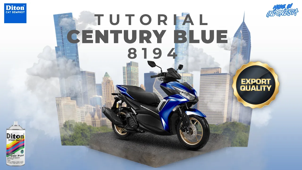 VIRAL WARNA CENTURY BLUE 8194 | VIDEO TUTORIAL DITON SPRAY PAINT