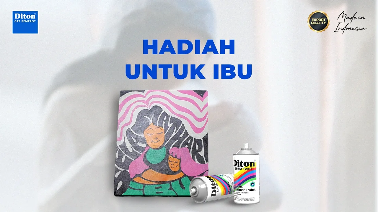 HADIAH VIRAL HARI IBU, GAMBAR CANVAS BUAH TANGAN UNTUK IBU (VIDEO TUTORIAL)