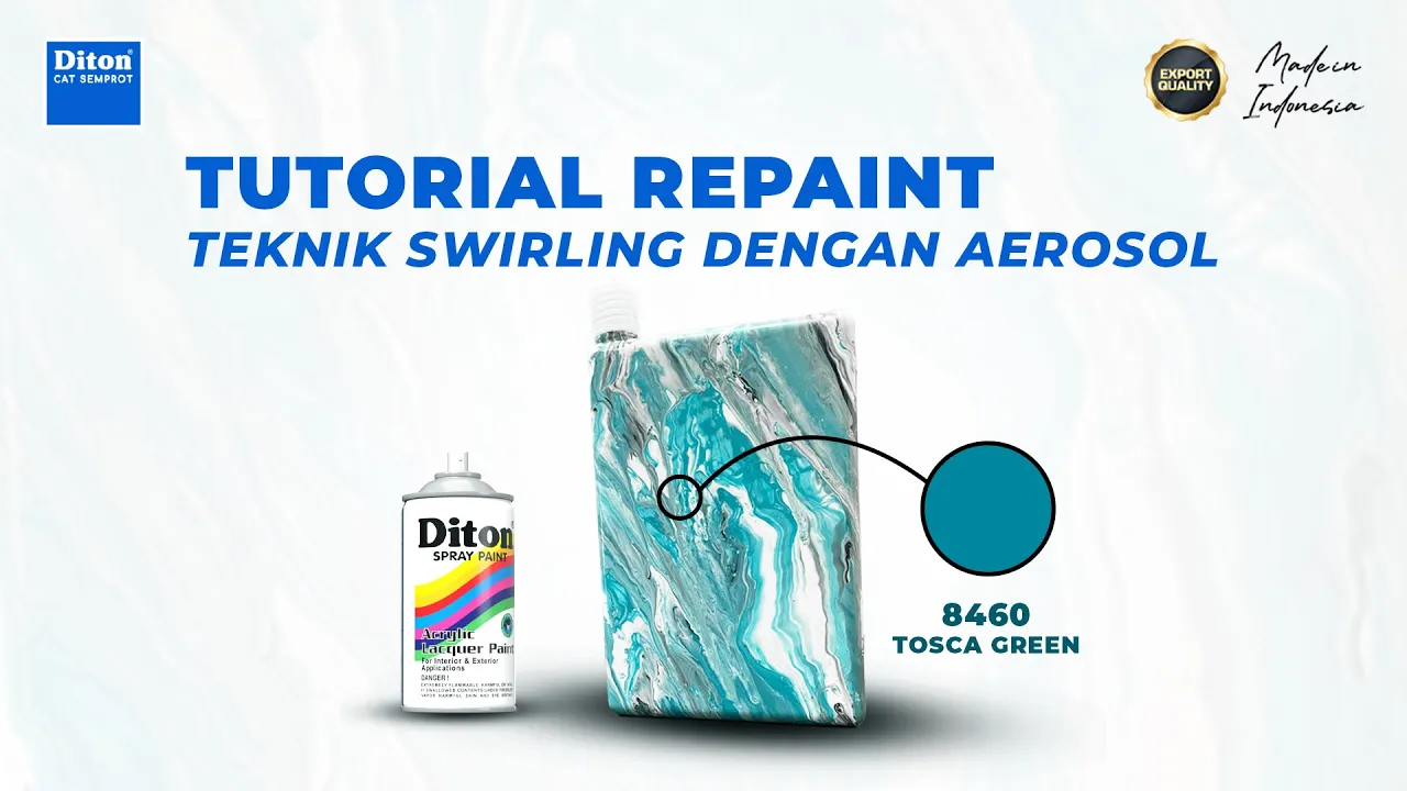 VIRAL NIH! TEKNIK PENGECATAN BARU PAKE CAT SEMPROT ? TONTON VIDEONYA! VIDEO TUTORIAL TEKNIK SWIRLING