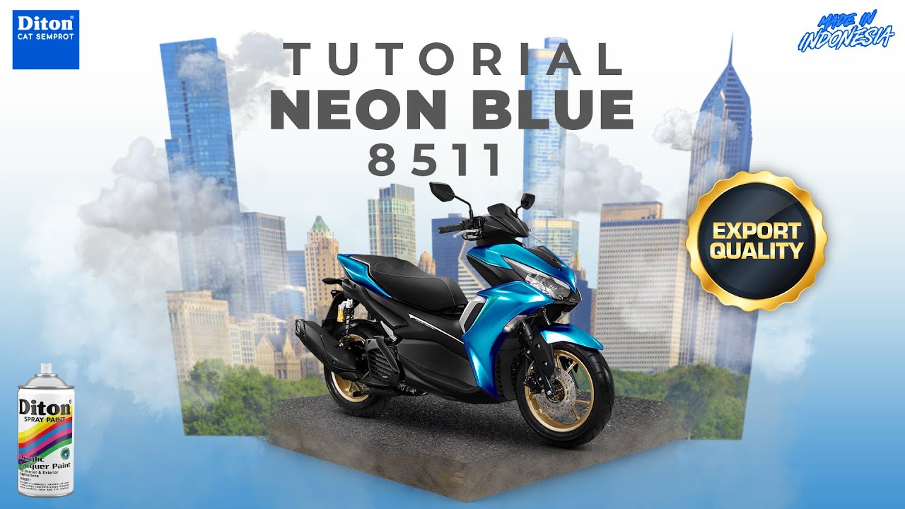 VIRAL WARNA NEON BLUE 8511 | VIDEO TUTORIAL DITON SPRAY PAINT