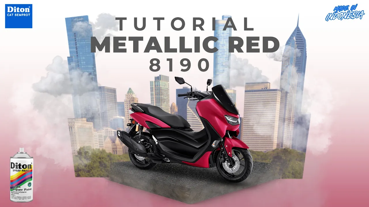 VIRAL WARNA METALLIC RED 8190 | VIDEO TUTORIAL DITON SPRAY PAINT