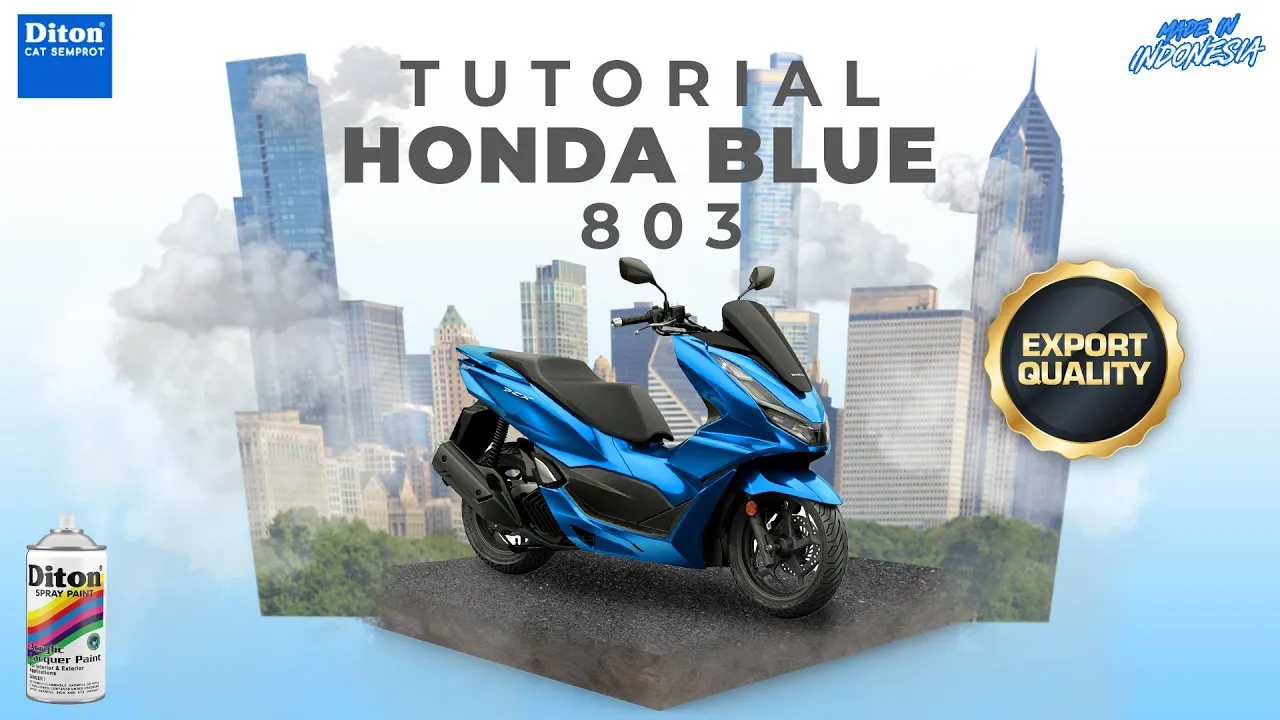 VIRAL WARNA HONDA BLUE 803 | VIDEO TUTORIAL DITON SPRAY PAINT