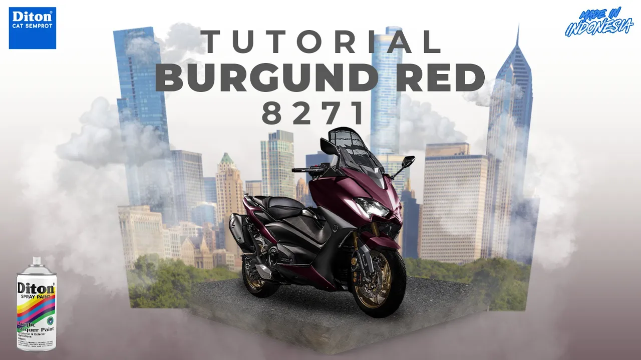 VIRAL WARNA BURGUND RED 8271 | VIDEO TUTORIAL DITON SPRAY PAINT