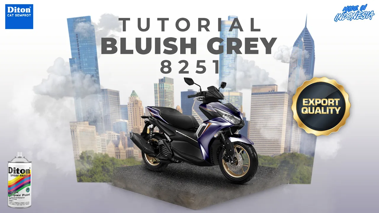 VIRAL WARNA METALLIC BLUISH GREY 8251 | VIDEO TUTORIAL DITON SPRAY PAINT