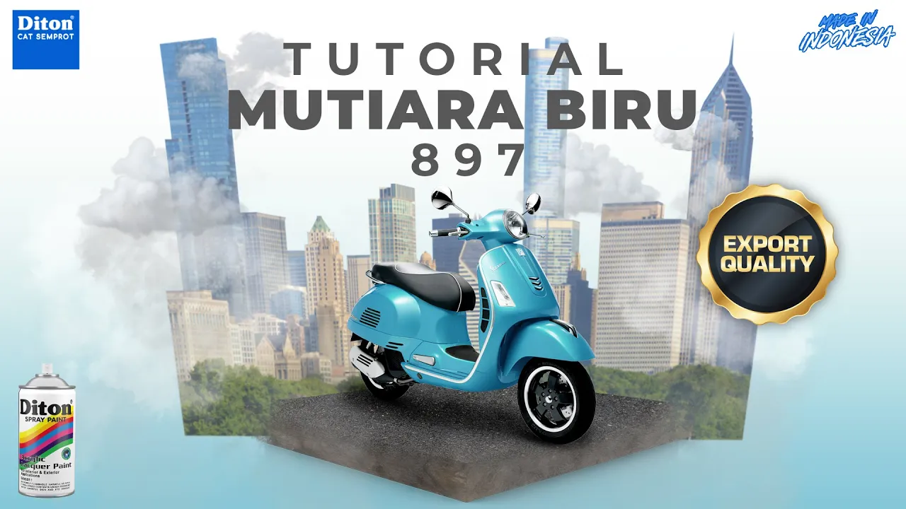 VIRAL WARNA MUTIARA BIRU 897 | VIDEO TUTORIAL DITON SPRAY PAINT