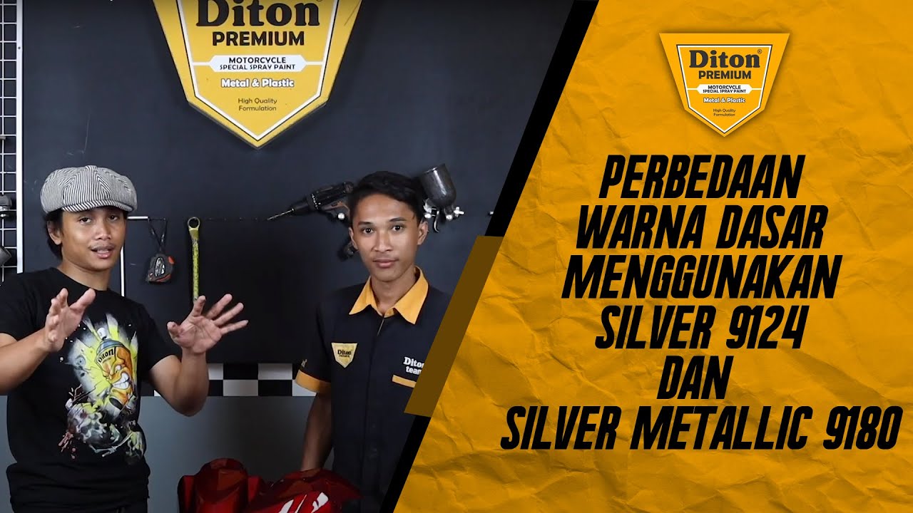 TUTORIAL : PERBEDAAN WARNA DASAR SILVER 9124 DENGAN SILVER METALIC 9180 MENGGUNAKAN DITON PREMIUM