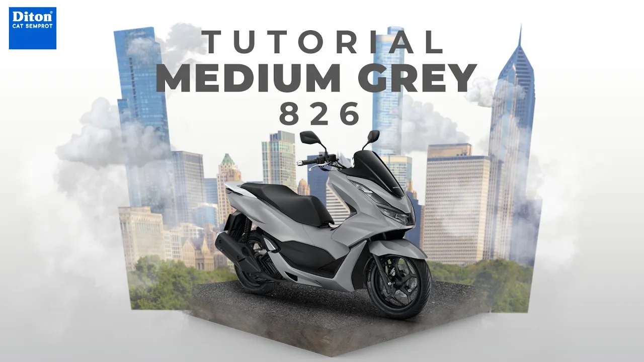 TUTORIAL REPAINT WARNA MEDIUM GREY 826| DITON SPRAY PAINT