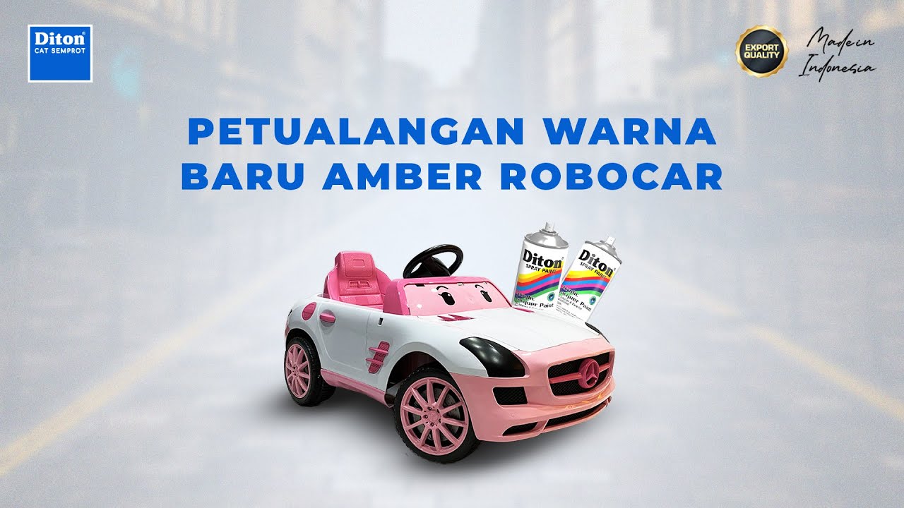 DIY (Diton It Yourself) Repaint mobil-mobilan anak ala Amber ROBOCAR POLI | DITON SPRAY PAINT✨