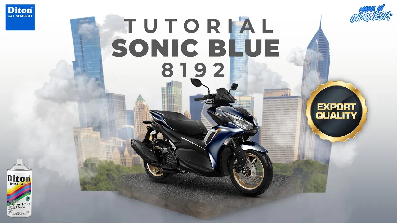 VIRAL WARNA SONIC BLUE 8192 | VIDEO TUTORIAL DITON SPRAY PAINT