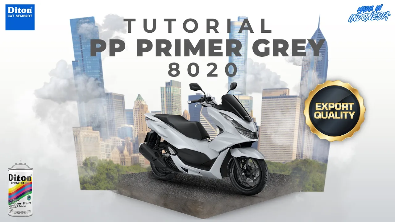 VIRAL WARNA PP PRIMER GREY 8020 | VIDEO TUTORIAL DITON SPRAY PAINT