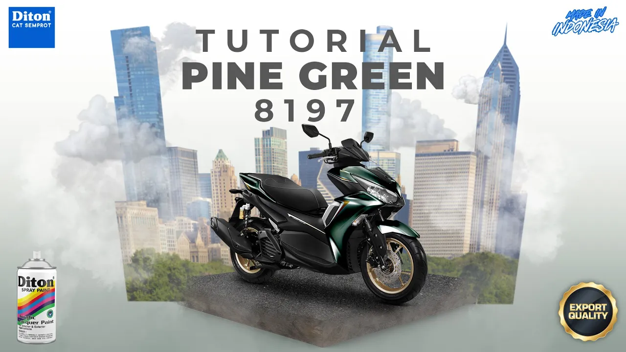 VIRAL WARNA PINE GREEN 8197 | VIDEO TUTORIAL DITON SPRAY PAINT