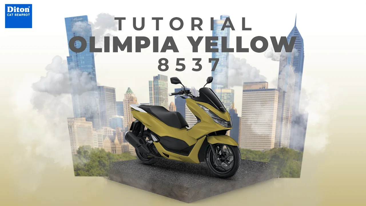 TUTORIAL REPAINT WARNA OLIMPIA YELLOW 8537 | DITON SPRAY PAINT