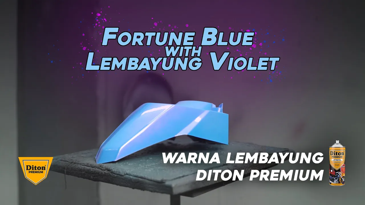 TUTORIAL MEMBUAT WARNA BUBBLEGUM BLUE (LEMBAYUNG VIOLET DI ATAS FORTUNE BLUE)