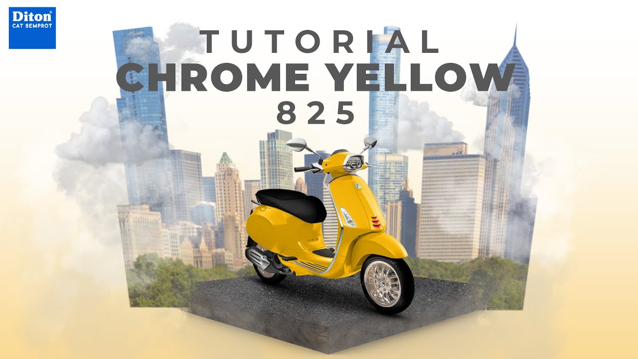 TUTORIAL REPAINT WARNA CHROME YELLOW 825 | DITON SPRAY PAINT