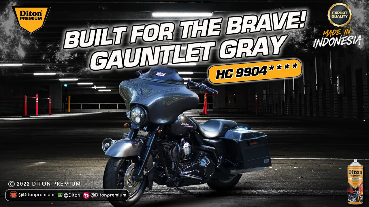 LAUNCHING GAUNTLET GRAY HC 9904**** | HARLEY DAVIDSON SPECIAL COLOR - DITON PREMIUM