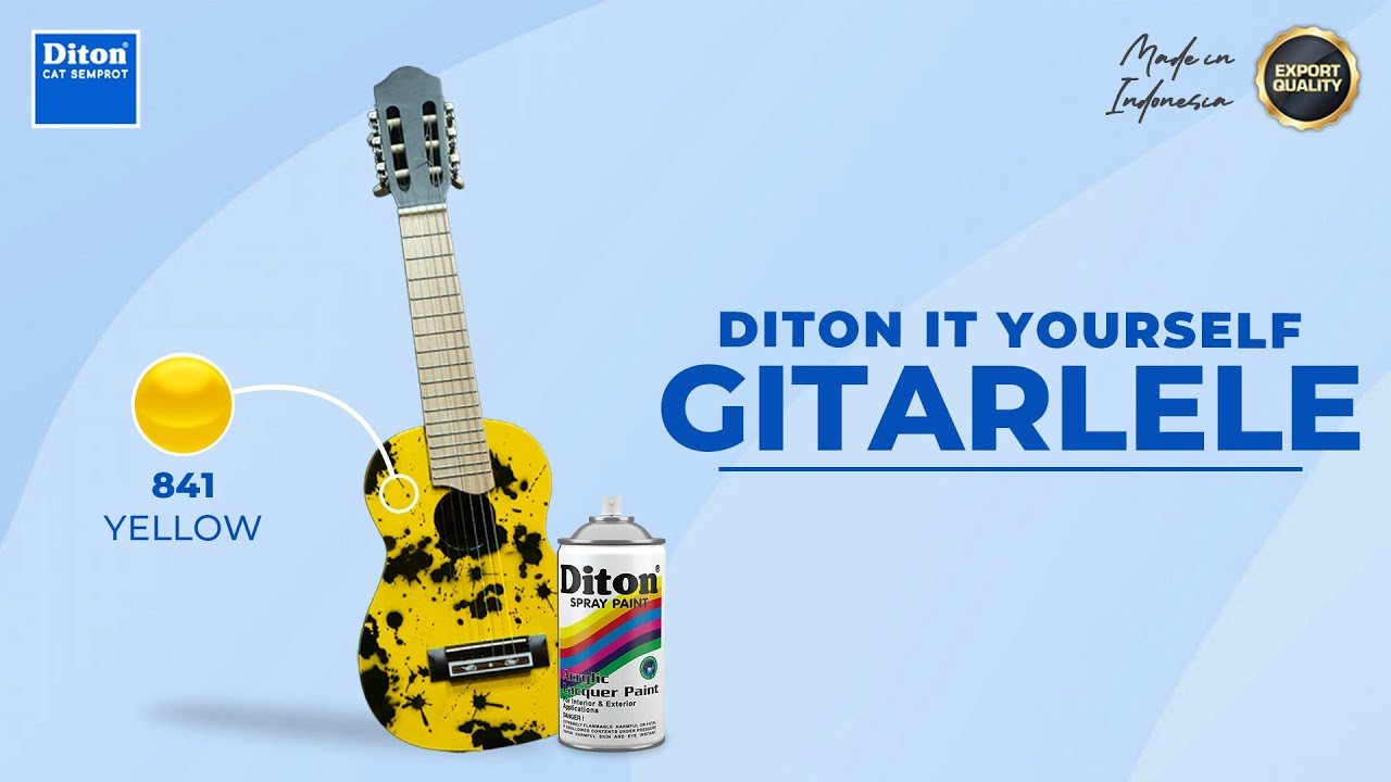 DIY (Diton It Yourself) REPAINT GITAR UKULELE JADI BARU LAGI ! Mau Tahu Caranya? Tonton Video nya !