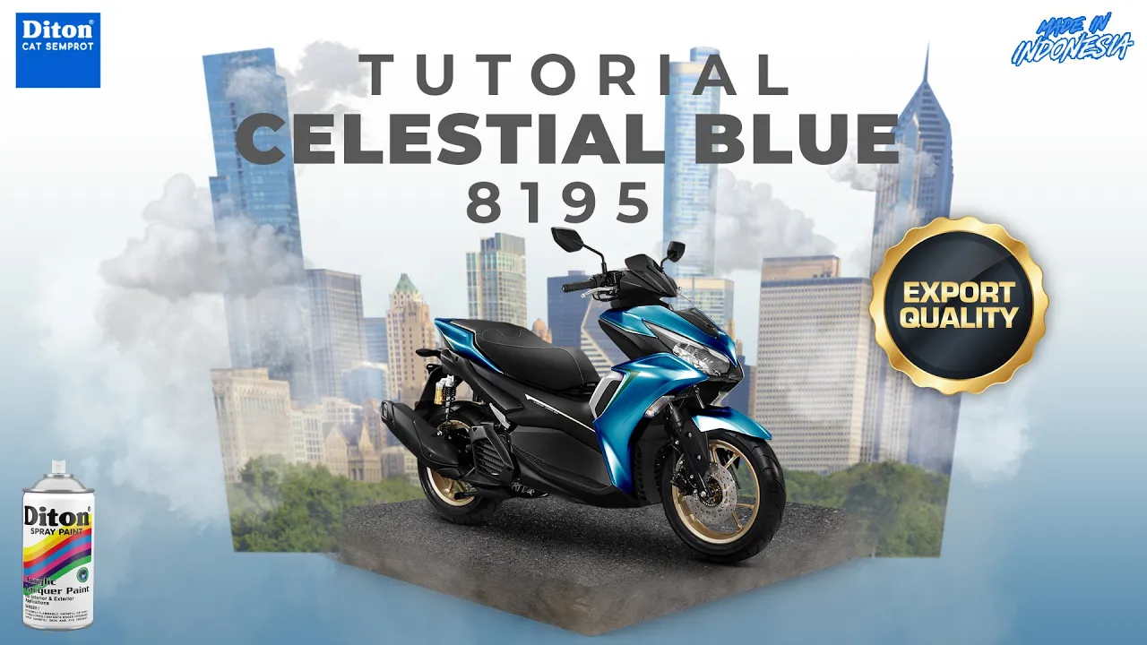 VIRAL WARNA CELESTIAL BLUE 8195 | VIDEO TUTORIAL DITON SPRAY PAINT