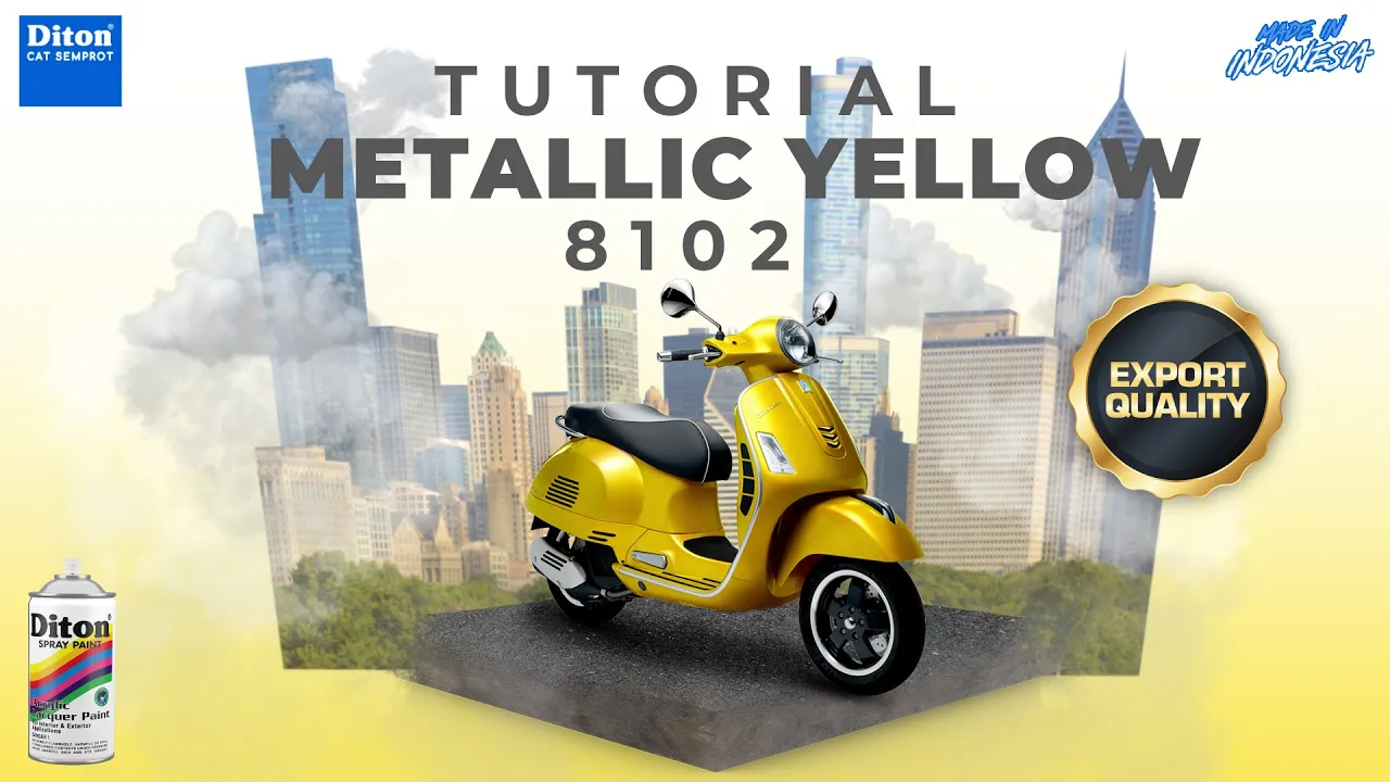 VIRAL WARNA METALLIC YELLOW 8102 | VIDEO TUTORIAL DITON SPRAY PAINT