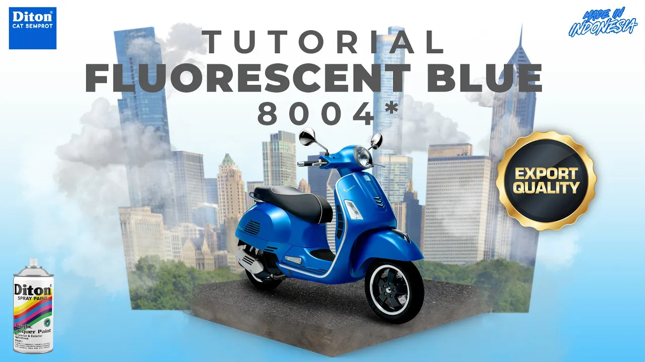 VIRAL WARNA FLUORESCENT BLUE 8004* | VIDEO TUTORIAL DITON SPRAY PAINT