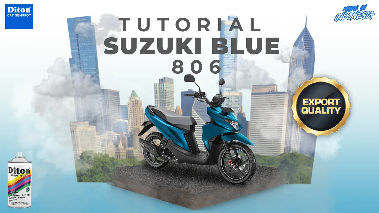 VIRAL WARNA SUZUKI BLUE 806 | VIDEO TUTORIAL DITON SPRAY PAINT