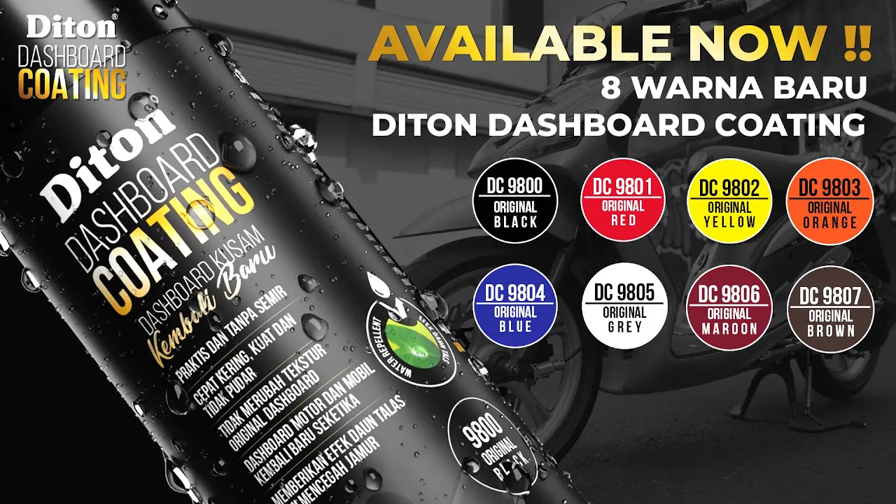 LAUNCHING 8 WARNA DITON DASHBOARD COATING | DITON DASHBOARD COATING