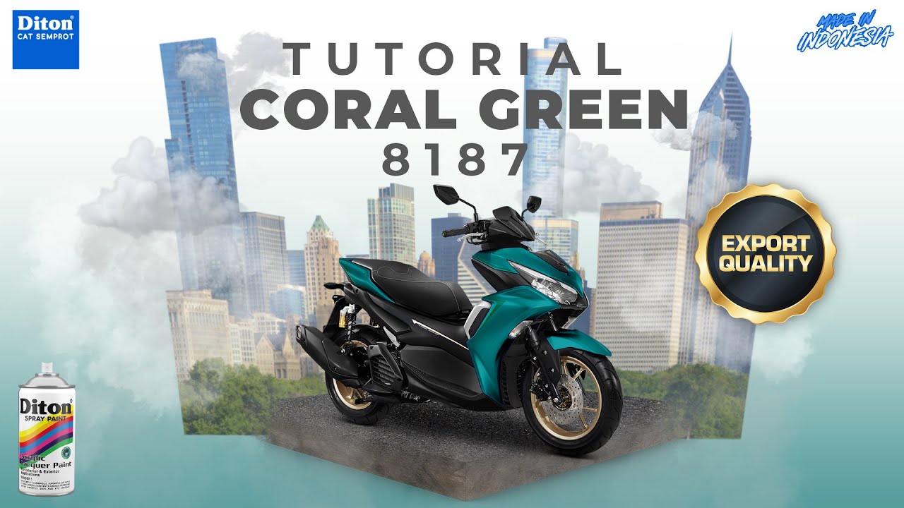 VIRAL WARNA CORAL GREEN 8187 | VIDEO TUTORIAL DITON SPRAY PAINT