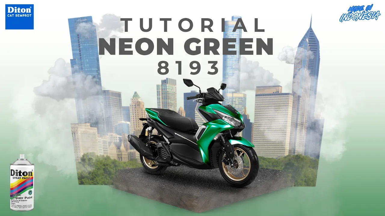 VIRAL WARNA NEON GREEN 8193 | VIDEO TUTORIAL DITON SPRAY PAINT