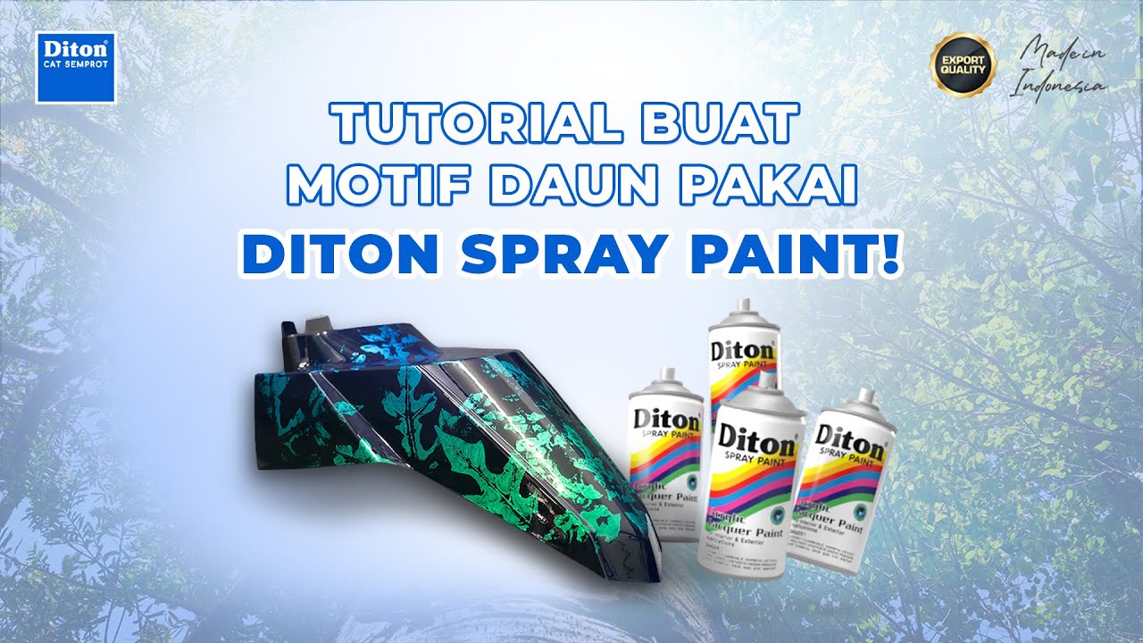 TUTORIAL BUAT MOTIF DAUN | DITON SPRAY PAINT