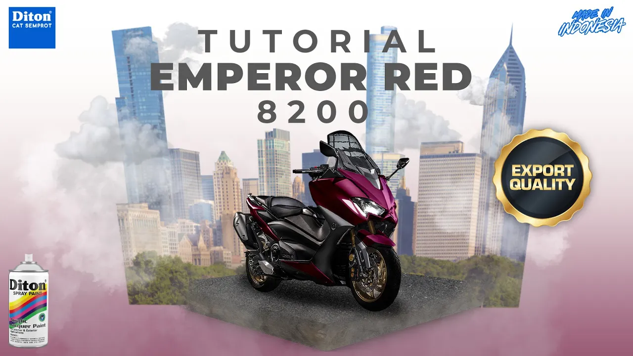 VIRAL WARNA EMPEROR RED 8200 | VIDEO TUTORIAL DITON SPRAY PAINT