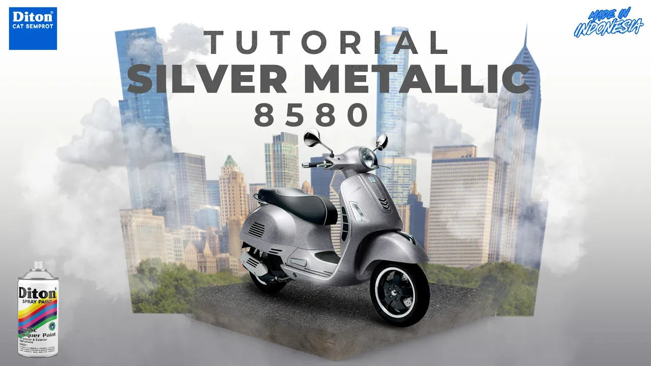 VIRAL WARNA SILVER METALLIC 8580 | VIDEO TUTORIAL DITON SPRAY PAINT