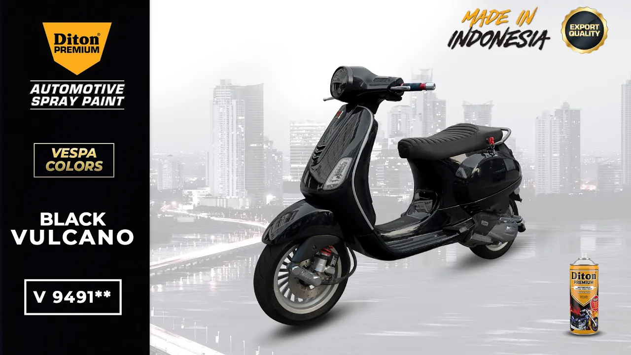 VIRAL WARNA VESPA BLACK VULCANO V 9491** | DITON PREMIUM