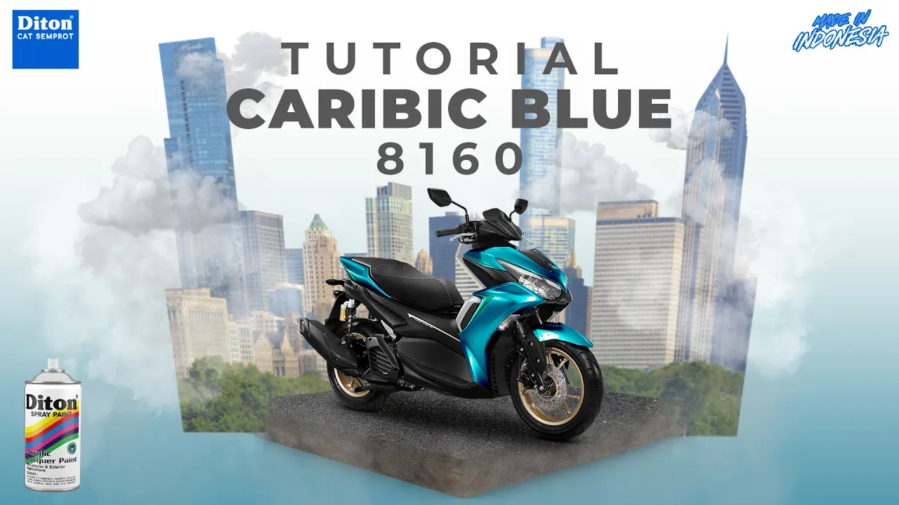 VIRAL WARNA CARIBIC BLUE 8160 | VIDEO TUTORIAL DITON SPRAY PAINT