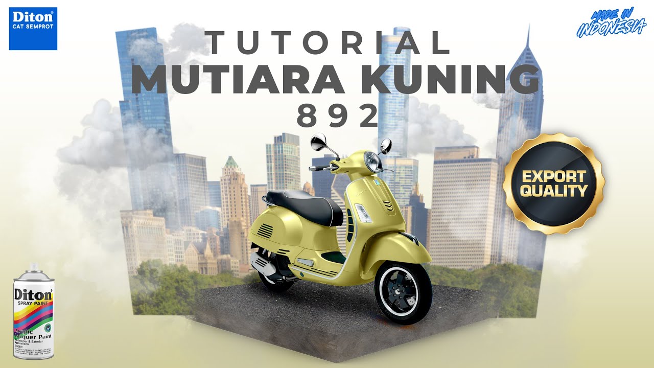 VIRAL WARNA MUTIARA KUNING 892 | VIDEO TUTORIAL DITON SPRAY PAINT