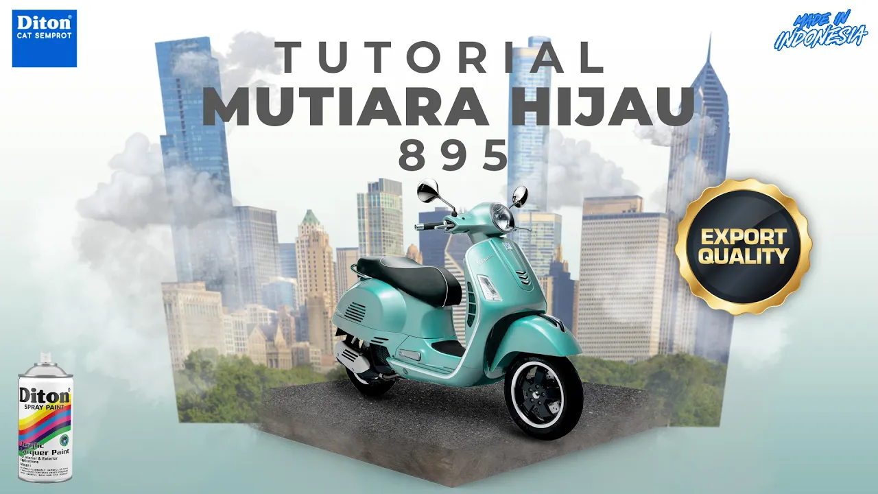 VIRAL WARNA MUTIARA HIJAU 895 | VIDEO TUTORIAL DITON SPRAY PAINT