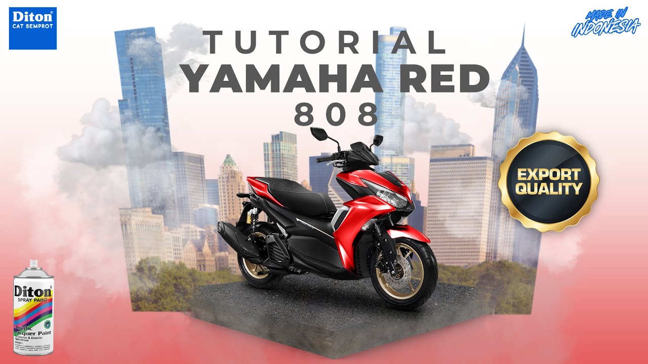 VIRAL WARNA YAMAHA RED 808 | VIDEO TUTORIAL DITON SPRAY PAINT