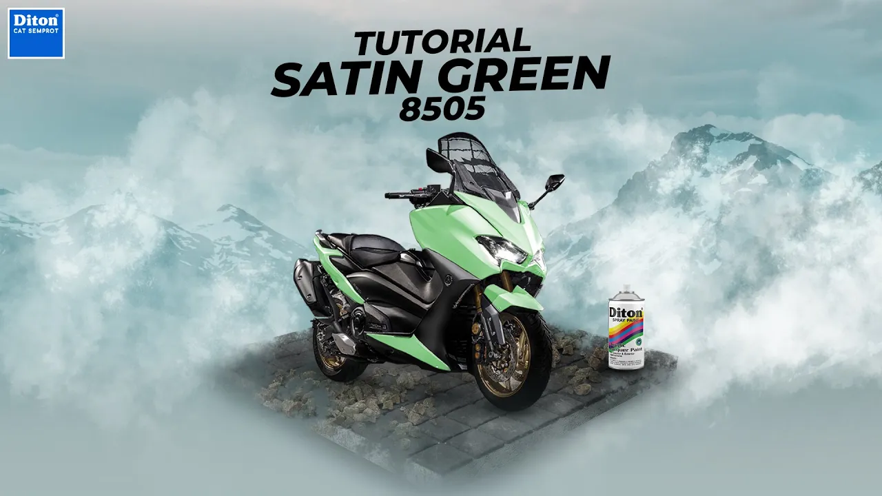 TUTORIAL REPAINT SATIN GREEN 8505 | DITON SPRAY PAINT