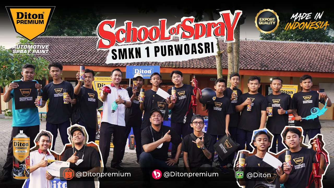 SCHOOL OF SPRAY AT SMKN 1 PURWOASRI KEDIRI | DITON PREMIUM